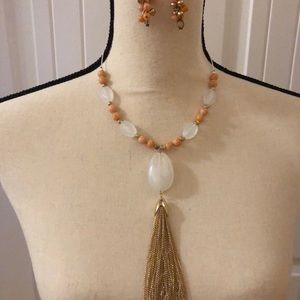 Glasshouse custom made necklace and earring set